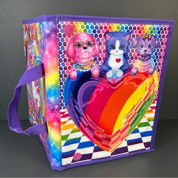 Rainbow Lisa Frank Heart Animal Binder w Sticker Pad - Picture 7 of 11